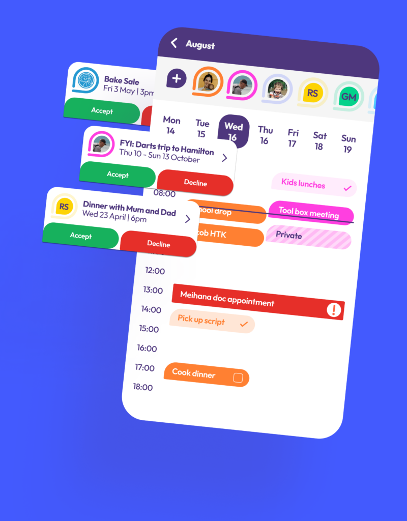 PAM App Calendar design